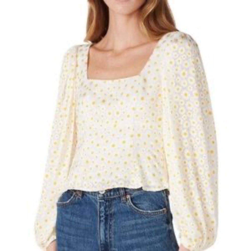 STAUD Yellow Daisy LANA Top
